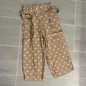 Ann Taylor Tan Polka Dot Pants